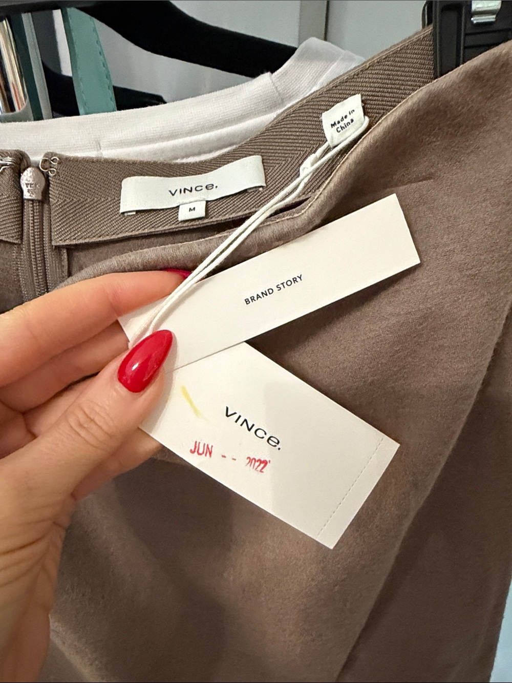 Vince Taupe Mini Skirt